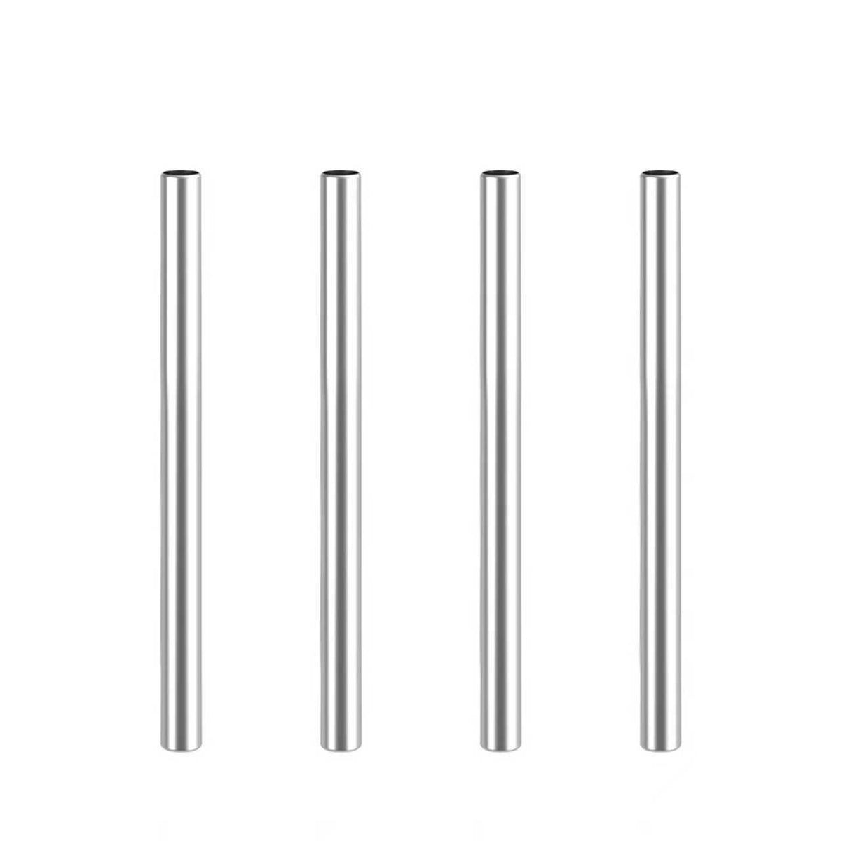 Four Pandaloo stainless steel replacement straws for Kids 8 oz Glass Mason Jar Cups