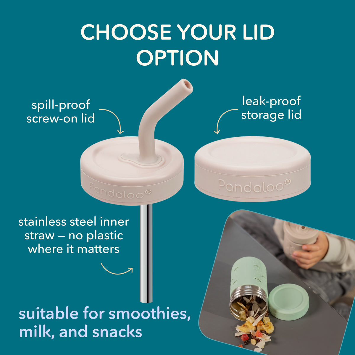 Kids 10 oz Stainless Steel Smoothie Cups 2-Pack – Bubblegum Pink + Sweet Sage