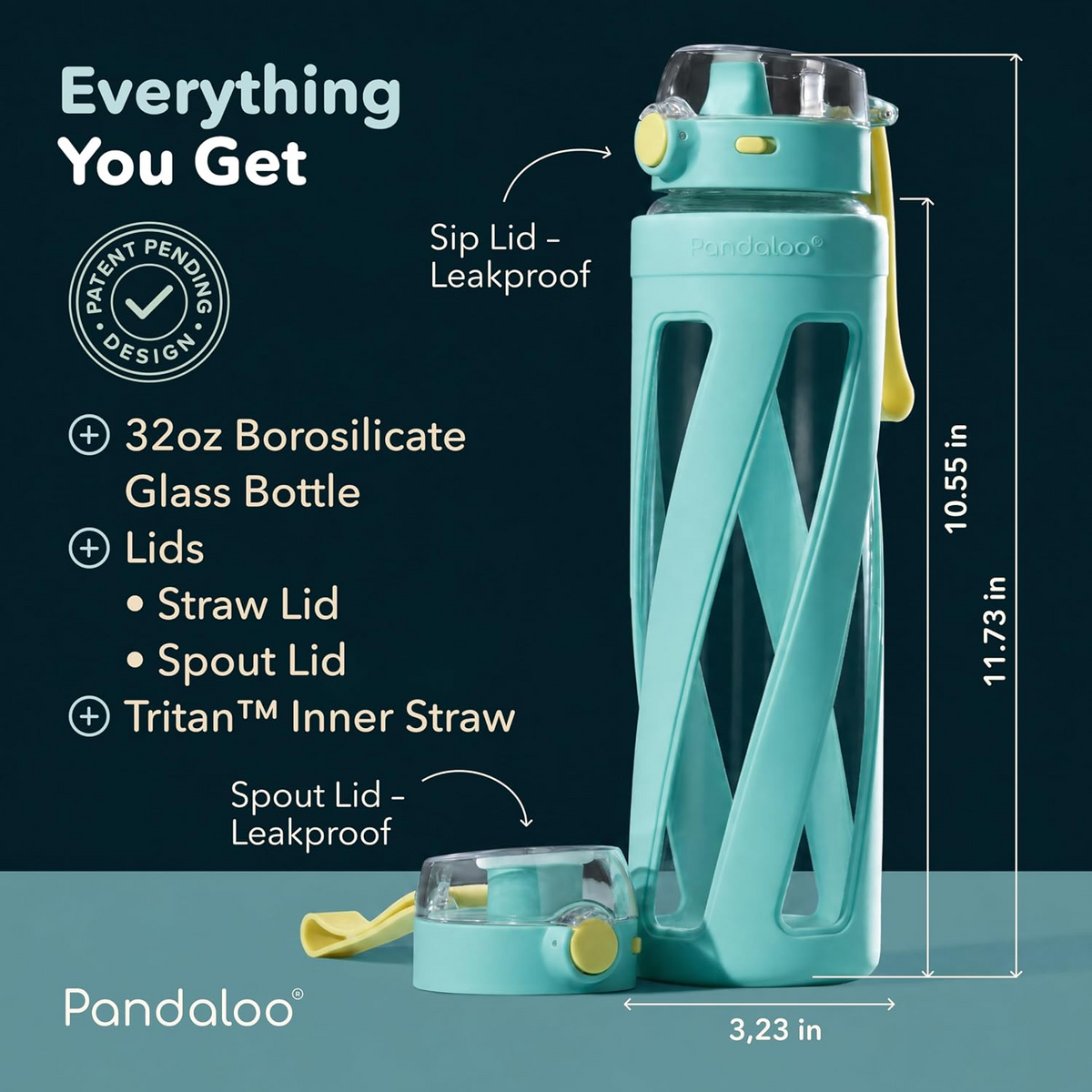 Orbit 32 oz Glass Water Bottle – Pool Cabana