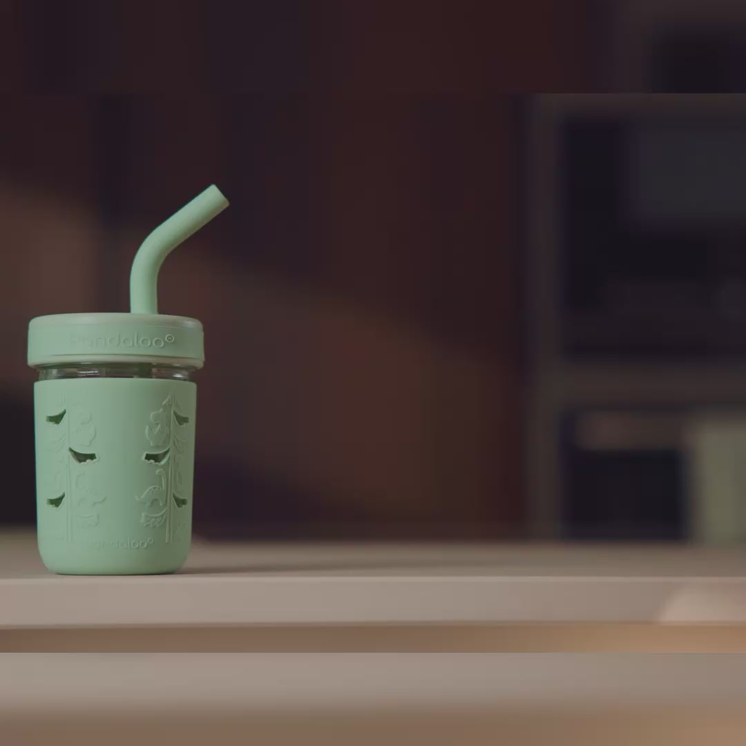 Load video: Replacement Silicone Straw Tips 4-Pack – Creamy + Sage + Lime + Peach